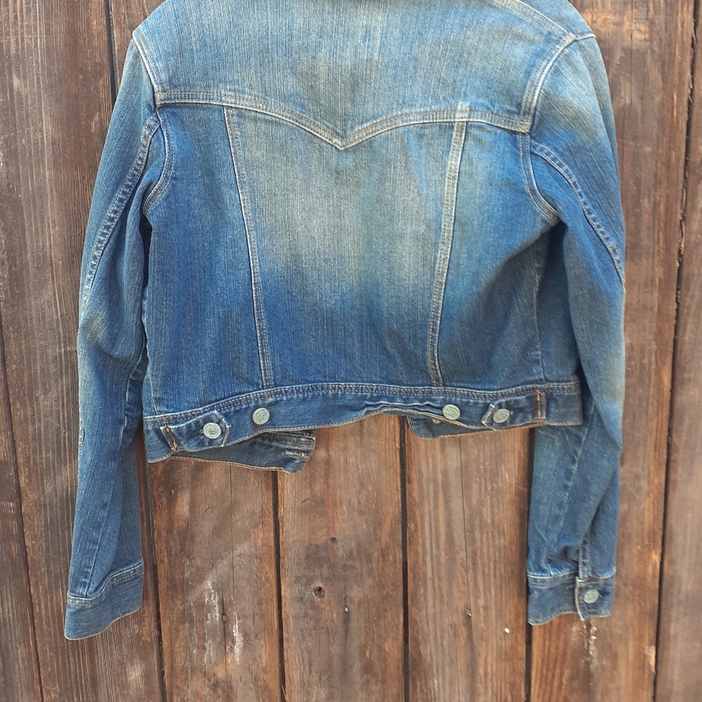 American Rag cropped  blue jean jacket size M - Picture 4 of 4